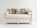 Schlafsofa mit Holzgestell 205x95x105 cm Weiß - Gepolsterte Liegefläche - Klassisches Design