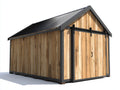Gartenhäuser aus Holz 300x240x240 cm Natur Anthrazit - Schiebetür - Satteldach