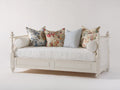 Schlafsofa Holz 205x95x100 cm - Weiß - klassischer Landhausstil mit Seitenteilen