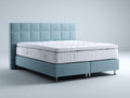 Doppelbett Stoffpolsterung 210x180x125 cm - Hellblau - modernes Boxspring Design