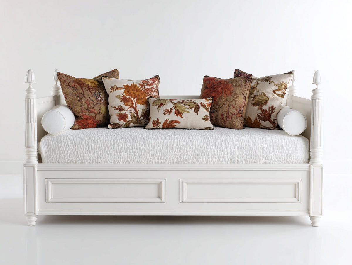 Schlafsofa aus Holz 210x100x110 cm Weiß - Ausziehbare Liegefunktion - Klassisches Design