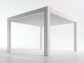 Pavillon - Metall - 300 x 300 x 250 cm - Weiß - Moderner Gartenpavillon mit Lamellendach