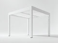 Pavillon Aluminium 300x300x250 cm - Weiß - moderner Gartenpavillon mit Lamellendach