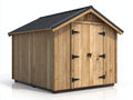 Gartenhäuser Holz 240x180x245 cm - Naturholz-Schwarz - klassisches Gerätehaus mit Doppeltür